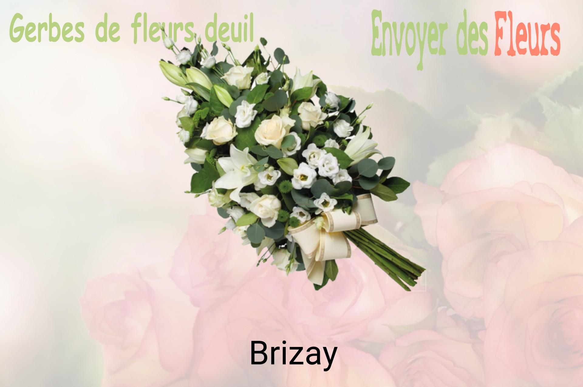 Gerbe de fleurs de deuil livrée à Brizay